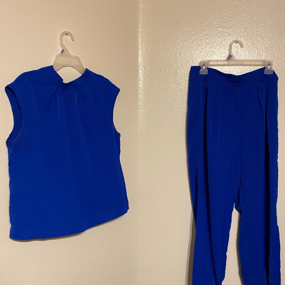 Two piece royal blue set
